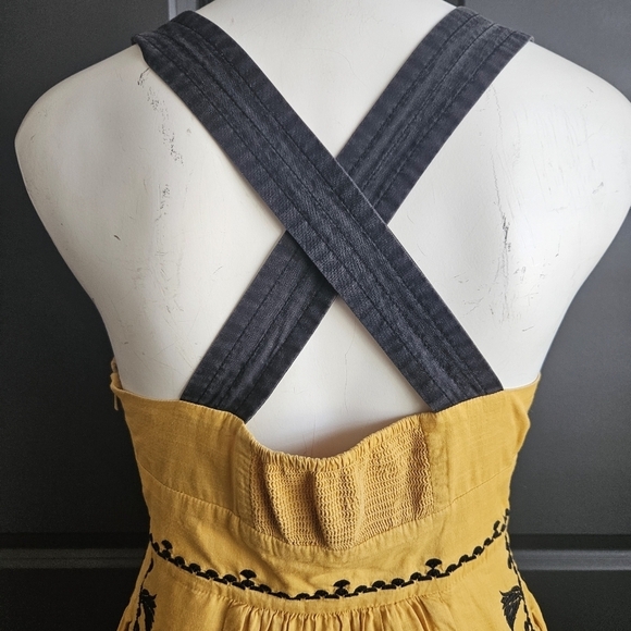 Anthropologie Floreat California Iris Dress 2 Milkmaid Barmaid - Picture 7 of 14